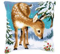Vervaco Cross Stitch Kit: Cushion: Little Deer, COTTON, NA, 40 x 40cm