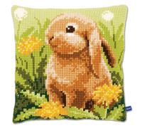 Vervaco Cross Stitch Kit: Cushion: Little Hare, NA, 40 x 40cm