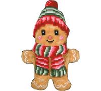 Vervaco Cross Stitch Kit Decorative Cushion Ginger Winter Crafts Adults Decoration Embroidery Kit Beginners Complete DIY Embroidery Creative Gift ca. 36 x 49 cm Cross Stitch Embroidery