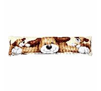 Groves Of Thames D/exclud P/ful Dog - Cross Stitch Kit: Draft Excluder: Playful Dog - Vervaco