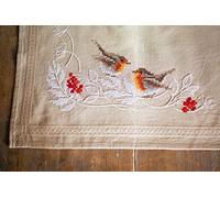 Vervaco Table Runner Cross Stitch Set Outlined, Cotton, Multicoloured, 40 x 100 cm