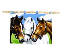 Vervaco Cross Stitch Wall Hanging Three Horses