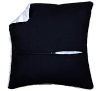 Vervaco Cushion Back with Zip - Black, 45 x 45, cotton, multicoloured, 45 x 45 x 0.3 cm