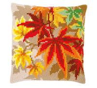Vervaco Cross Stitch Cushion Kit – Autumn Leaves – Cotton – 40 x 40 cm
