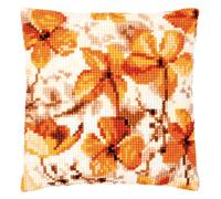Vervaco Cross Stitch Embroidery Kits Cushion Embroidery Set Beginners Pre-Printed Autumn Seeds DIY Set Creative Set for Adults Decorative Cushion Approx. 40 x 40 cm Craft Set Craftsman Home Decoration