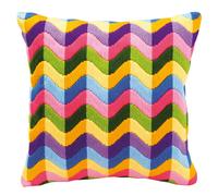 Vervaco Bold Geometric Style Long Stitch Cushion Kit 2, Multi-Colour