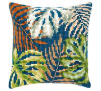 Vervaco ~ Cushion Cross Stitch Kit ~ Botanical Leaves