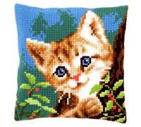 Vervaco Cross Stitch Kit: Cushion: Cat on a Tree, COTTON NA, 40 x 40cm