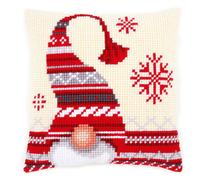Vervaco Cross Stitch Kit: Cushion: Christmas Elf 1, COTTON, NA, 40 x 40cm