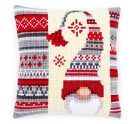 Vervaco Cross Stitch Kit: Cushion: Christmas Elf 2, COTTON, NA, 40 x 40cm
