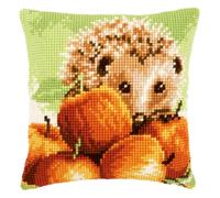 Vervaco Cross Stitch Kit Cushion Hedgehog with Apples