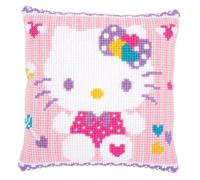 Vervaco ~ Cushion Cross Stitch Kit ~ Hello Kitty Pastel