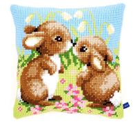 Vervaco ~ Cushion Cross Stitch Kit ~ Little Rabbits