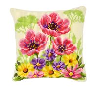 Vervaco ~ Cushion Cross Stitch Kit ~ Poppies