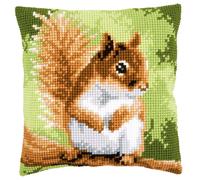 Red Squirrel Cross Stitch Cushion Front Kit