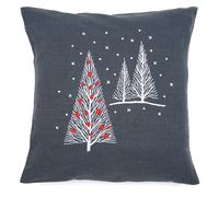 Vervaco Embroidery Cushion kit Christmas Trees, Cotton Blend, Assorted, 36 x 14 x 14 cm