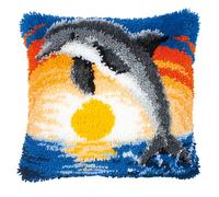 Vervaco Dolphin Latch Hook Cushion, Multi-Colour