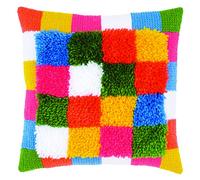 Vervaco Cushion: Squares, Multi, ca. 40 x 40 cm / 16" x 16"