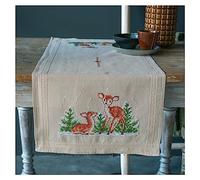 Vervaco Deer Table Runner Kit, Multicoloured, ca. 40 x 100 cm