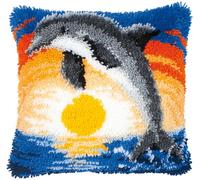 Vervaco Dolphin Latch Hook Cushion, Multi-Colour