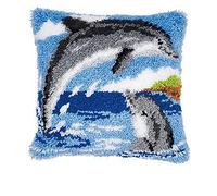 Vervaco Dolphins Latch Hook Cushion, Multi-Colour