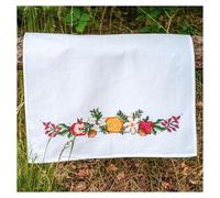 VERVACO Embroidery Cross Stitch Kit Pre-Printed Tea Towel Christmas Fruit Kitchen Cloth Set DIY Creative 46 x 71 cm Kit Hobby Creative Adults Home Decor Cross Stitch Embroidery