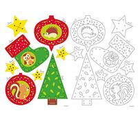 Vervaco Embroidery Kit: Cards: Christmas Decorations: Set of 2, COTTON NA