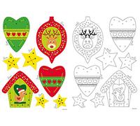 Vervaco Embroidery Kit: Cards: Christmas Decorations: Set of 2, COTTON NA