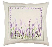 VERVACO Embroidery Kit Pre-Printed Cushion Embroidery Set Beginners Lavender Embroidery Set Cushion Cover with Zip Decorative Cushion Approx. 40 x 40 cm DIY Deco Craft Set Craftsman Home Decoration