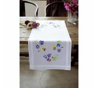 Vervaco Embroidery Kit: Runner: Pretty Pansies
