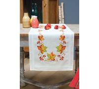 Vervaco Embroidery Kit: Runner: Autumn Leaves