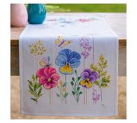 Vervaco Embroidery Kit, Table Runner, Counted Pattern Pack, Cross Stitch Sticker, Embroidery Runner, DIY Craft Set, Craftsmen Creative Set for Adults, Approx. 32 x 84 cm, Creative Gift