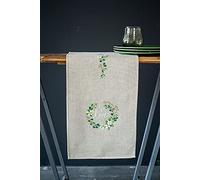 Vervaco Embroidery Kit Table Runner Embroidery Set Adults Pre-Printed Love Embroidery Runner for DIY Embroidery Pre-Drawn Blanket Embroidery Kit Flat Stitch 29 x 102 cm Creative Gift