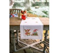 Vervaco Embroidery Kit Table Runner Gnome and Reindeer