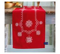Vervaco Embroidery Kit: Table Runner Kit: White Christmas Stars