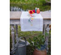 Vervaco Embroidery Kit: Table Runner: Tropical Flowers