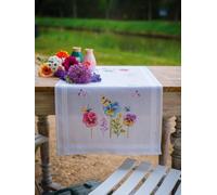 Vervaco Embroidery Kit Table Runner Violets