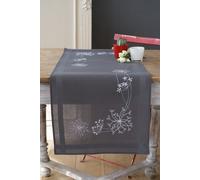 Vervaco Runner White Flowers, Cotton Blend, Assorted, 32.6 x 5 x 32 cm