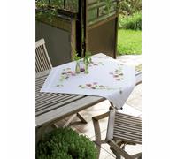 Vervaco Embroidery Kit: Tablecloth: Birds & Pansies