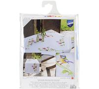 Vervaco Embroidery Kit: Tablecloth: Birds & Pansies, NA, 80 x 80cm