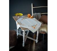 Vervaco Embroidery Kit: Tablecloth: Chickadees with Cape Gooseberry