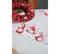 Vervaco Printed Tablecloth Cross Stitch Kit, Multicoloured, 80x80cm