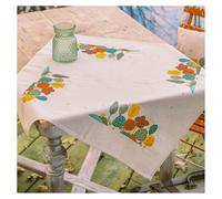 VERVACO Embroidery Kit Tablecloth Embroidery Set Adult Pre-Printed Autumn Forest Embroidery Blankets Pre-Drawn Blanket Embroidery Kit Satin Stitch 72 x 72 cm Fabric for Embroidery Creative Gift
