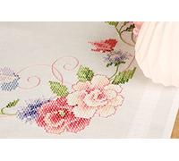Vervaco PN-0164449 Printed Tablecloth Cross Stitch Set, Multi-Colour, 80 x 80 cm