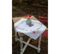 Vervaco Embroidery Kit Tablecloth Flowers & Butterflies