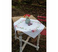Vervaco PN-0164449 Printed Tablecloth Cross Stitch Set, Multi-Colour, 80 x 80 cm
