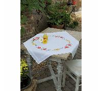 Vervaco Embroidery Kit: Tablecloth: Flowers & Lavender