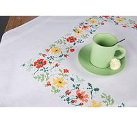 Vervaco Embroidery Kit: Tablecloth: Fresh Flowers