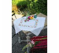 Vervaco Embroidery Kit: Tablecloth: Fresh Flowers