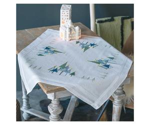 Vervaco Embroidery Kit: Tablecloth: Modern Pine Trees